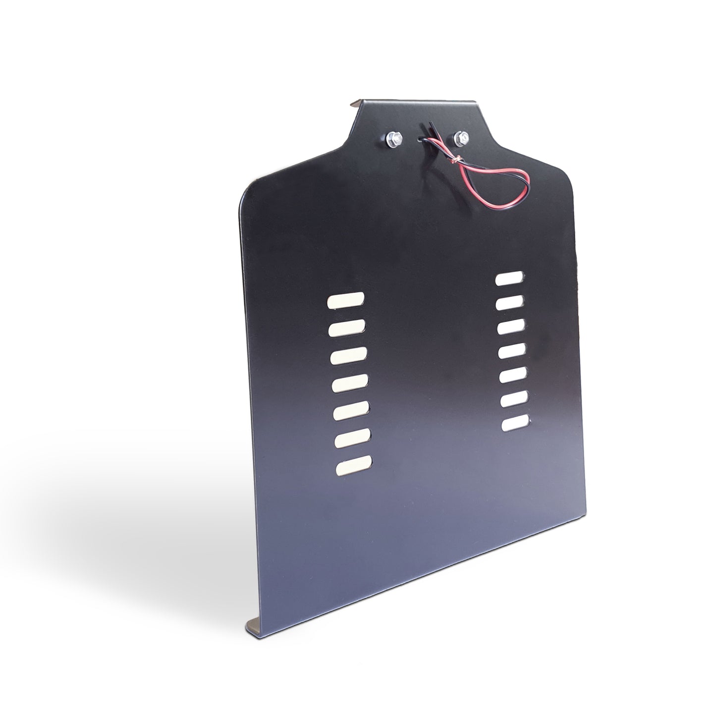 Metal number plate backer and light