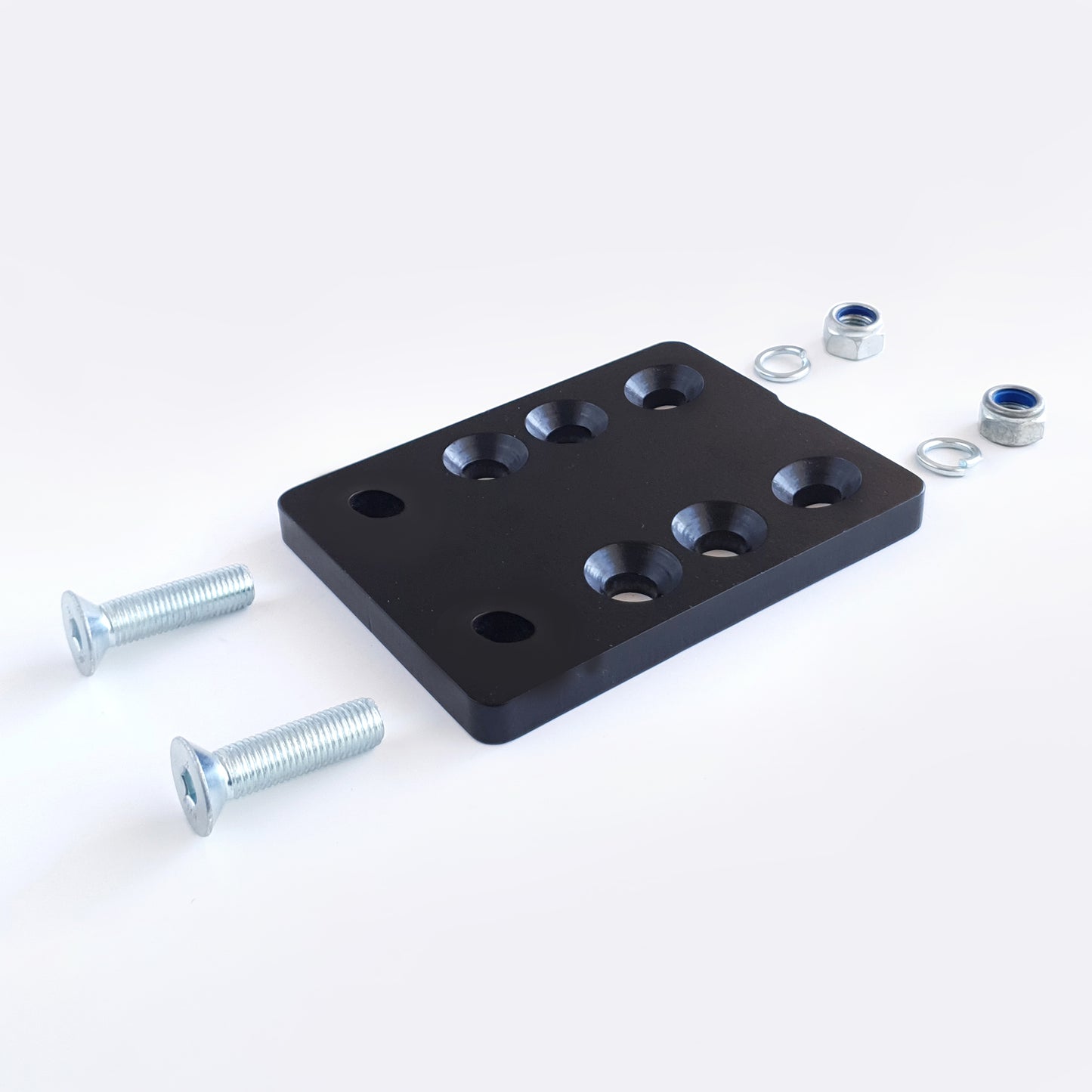 8 hole tow ball raiser or dropper plate - 16mm