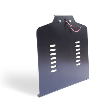 Metal number plate backer and light